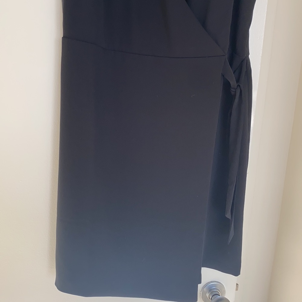 Loft - size 14 tie waist black dress - Picture 3 of 4